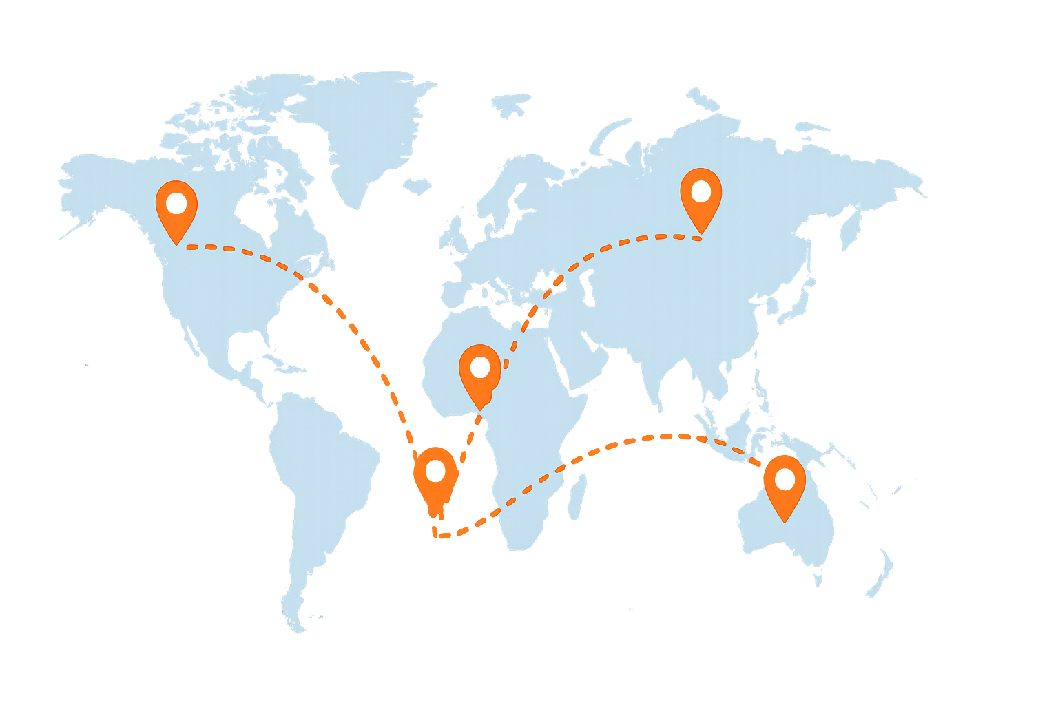 Carte du monde avec localisation